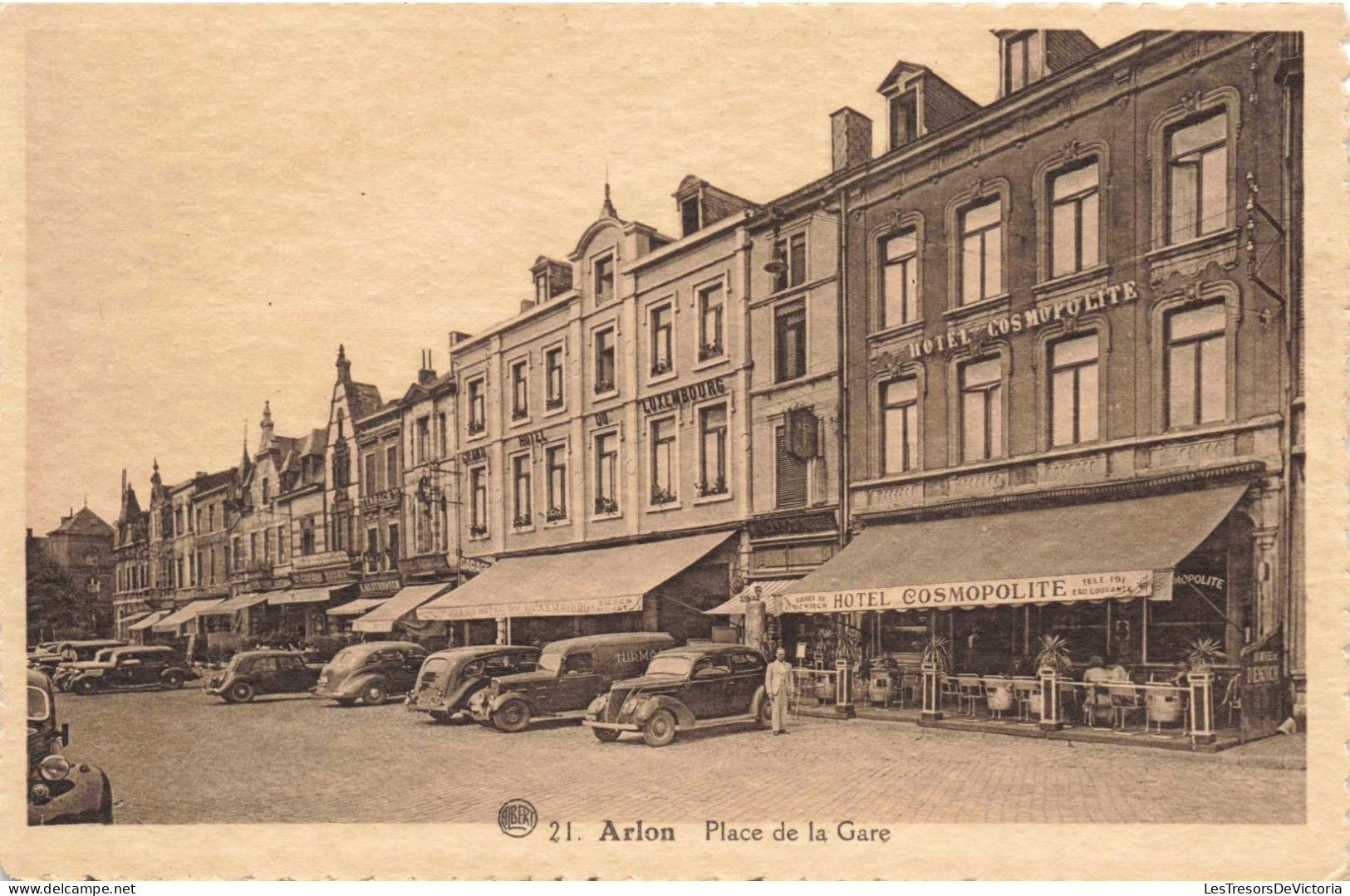 BELGIQUE - Arlon - Place De La Gare -  Carte Postale Ancienne - Aarlen