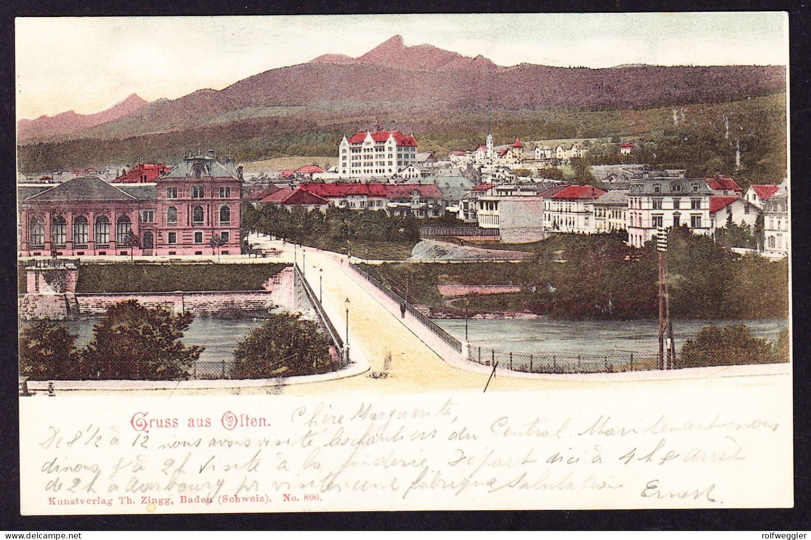 1901 Gelaufene AK: Gruss Aus Olten. - Olten