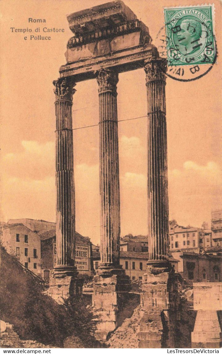 ITALIE - Roma - Tempio Di Castore E Polluce -  Carte Postale Ancienne - Altri Monumenti, Edifici