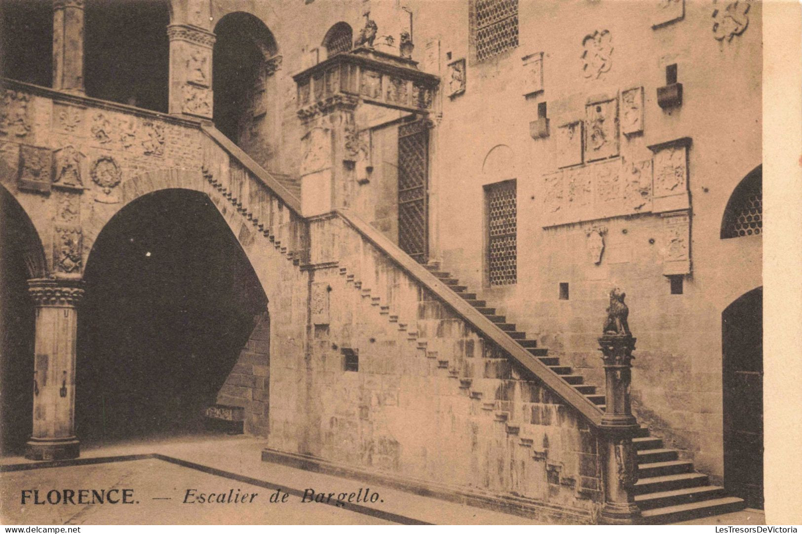 ITALIE - Florence - Escalier De Bargello -  Carte Postale Ancienne - Firenze (Florence)