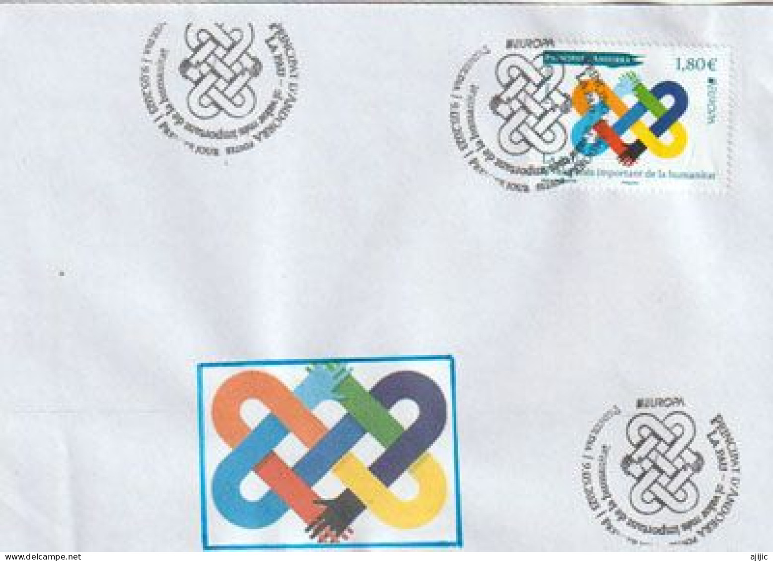 ANDORRA EUROPA 2023. LA PAIX. émission Poste Francaise. FDC. - Briefe U. Dokumente