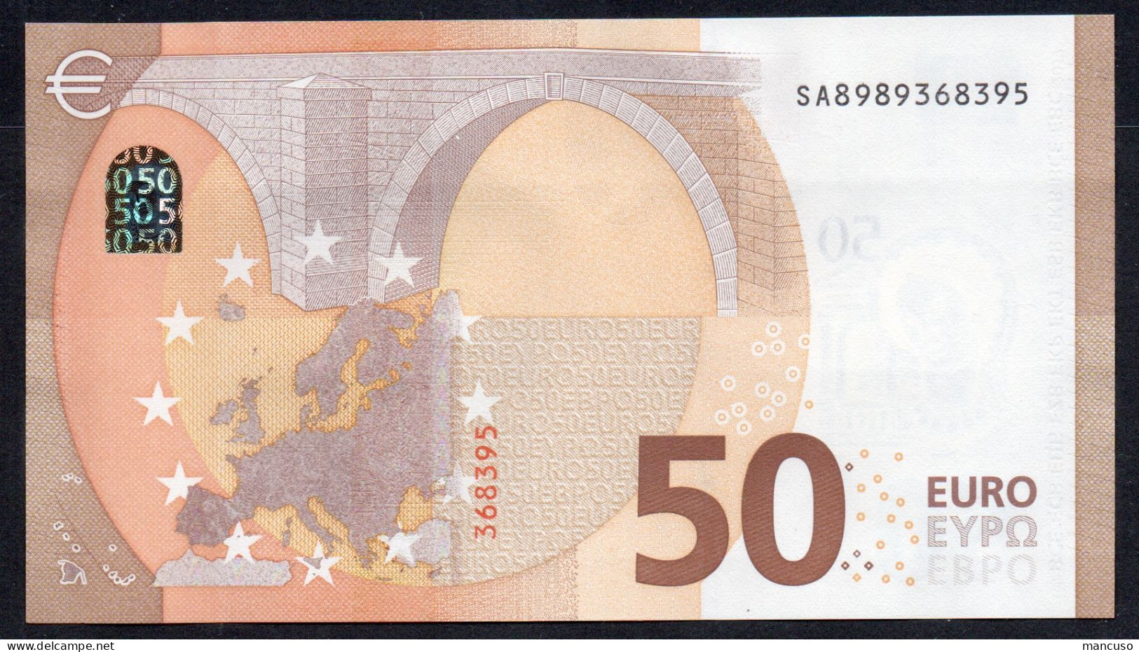 50 EURO ITALY  LAGARDE SA S048H5 LAST POSITION   Ch  "98"  UNC - 50 Euro