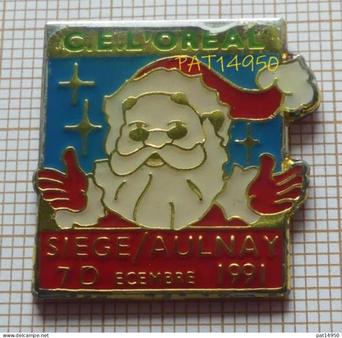 PAT14950 CE L'OREAL  SIEGE AULNAY  DECEMBRE 1991 PERE NOEL - Kerstmis