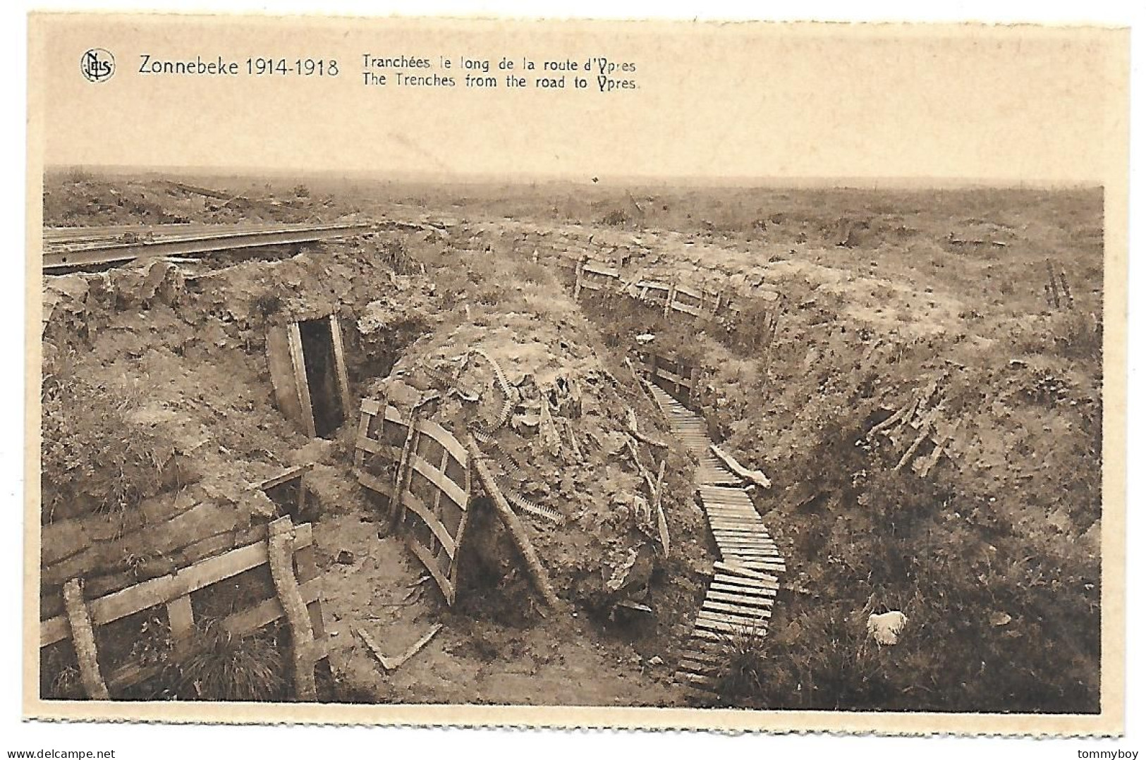 CPA Zonnebeke 1914-1918, Tranchées Le Long De La Route D'Ypres - Zonnebeke