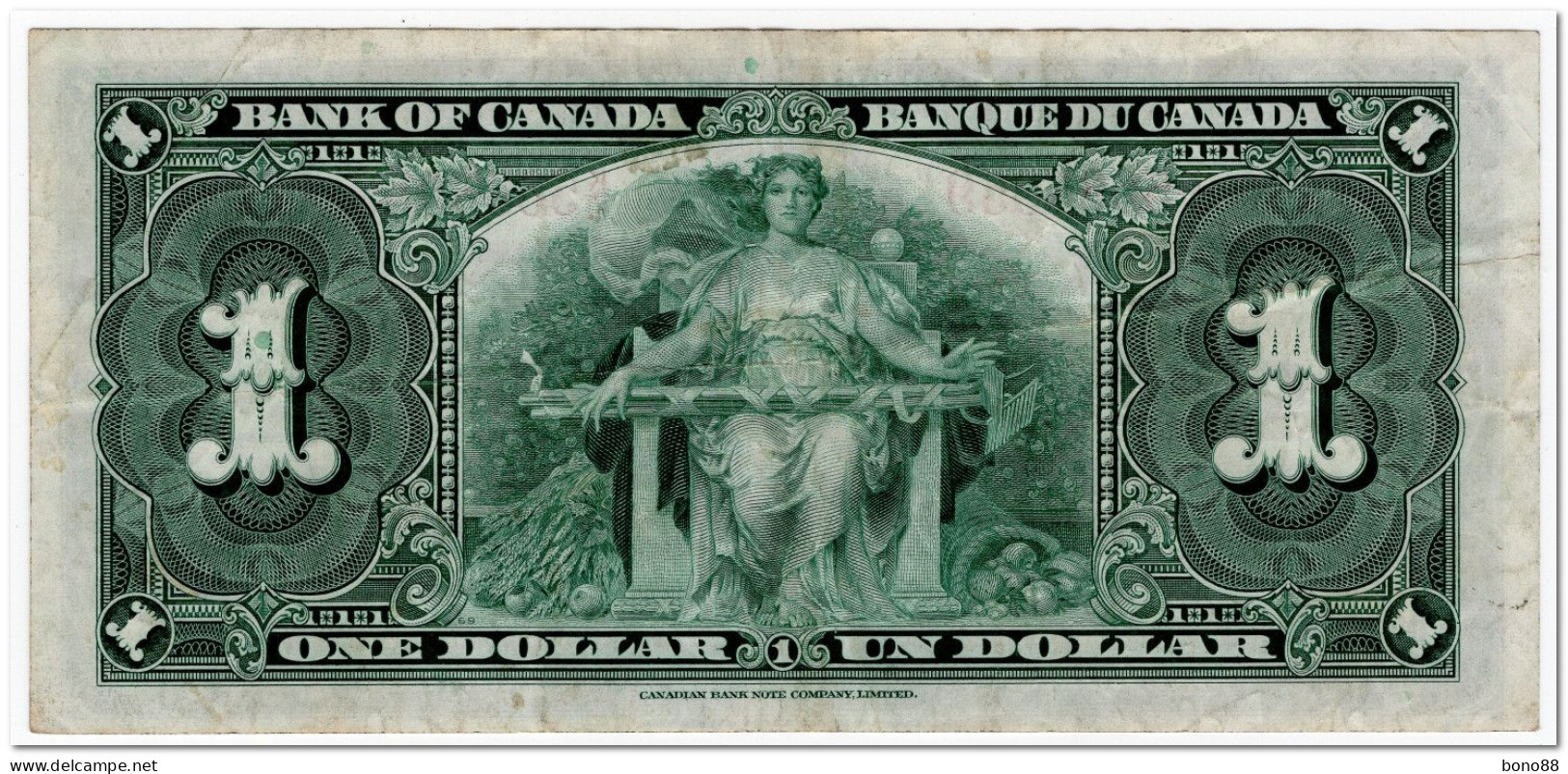 CANADA,1 DOLLAR,1937,P.58e,SMALL INK MARK,aVF - Canada