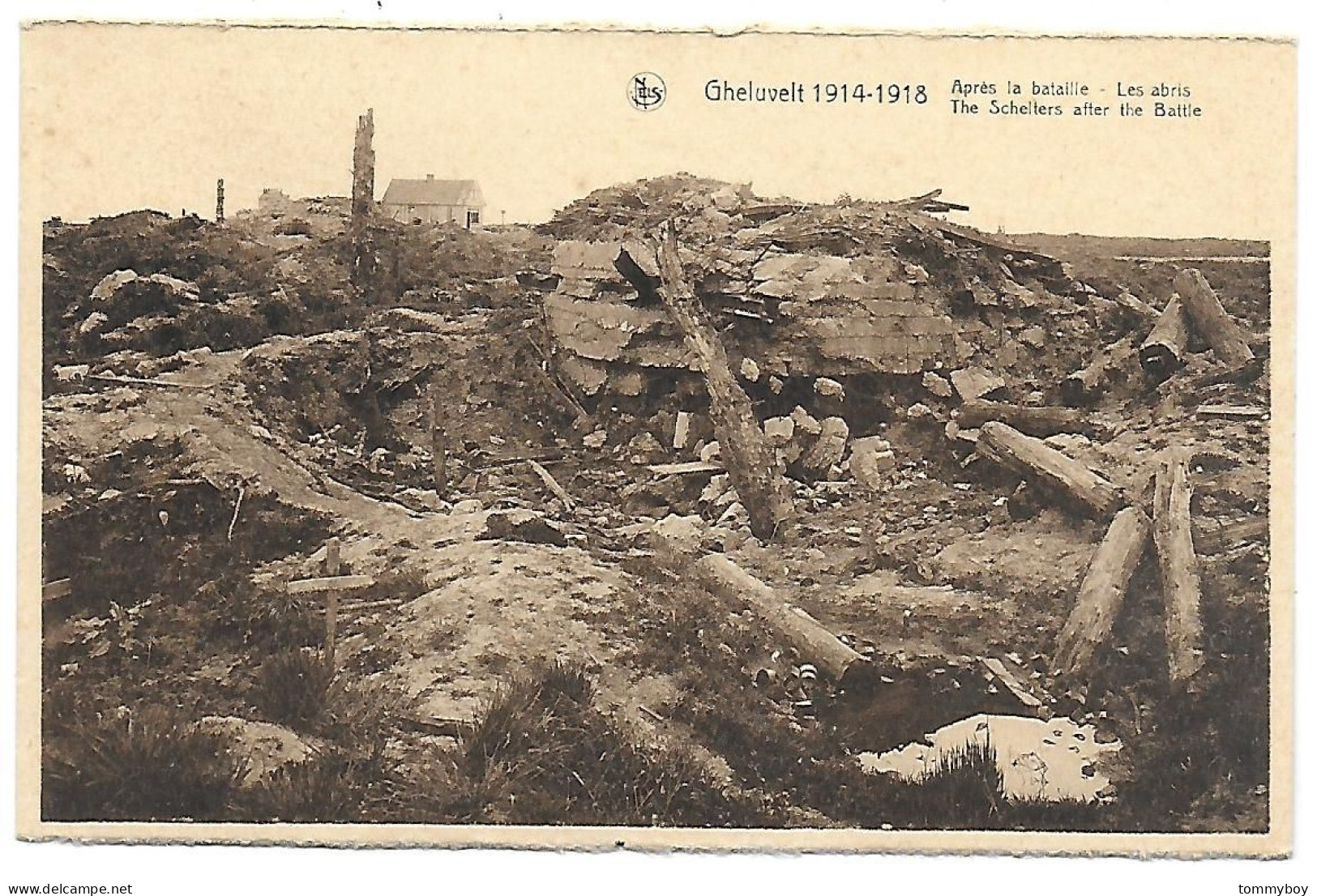 CPA Gheluvelt 1914-1918, Après La Bataille - Les Abris - Zonnebeke