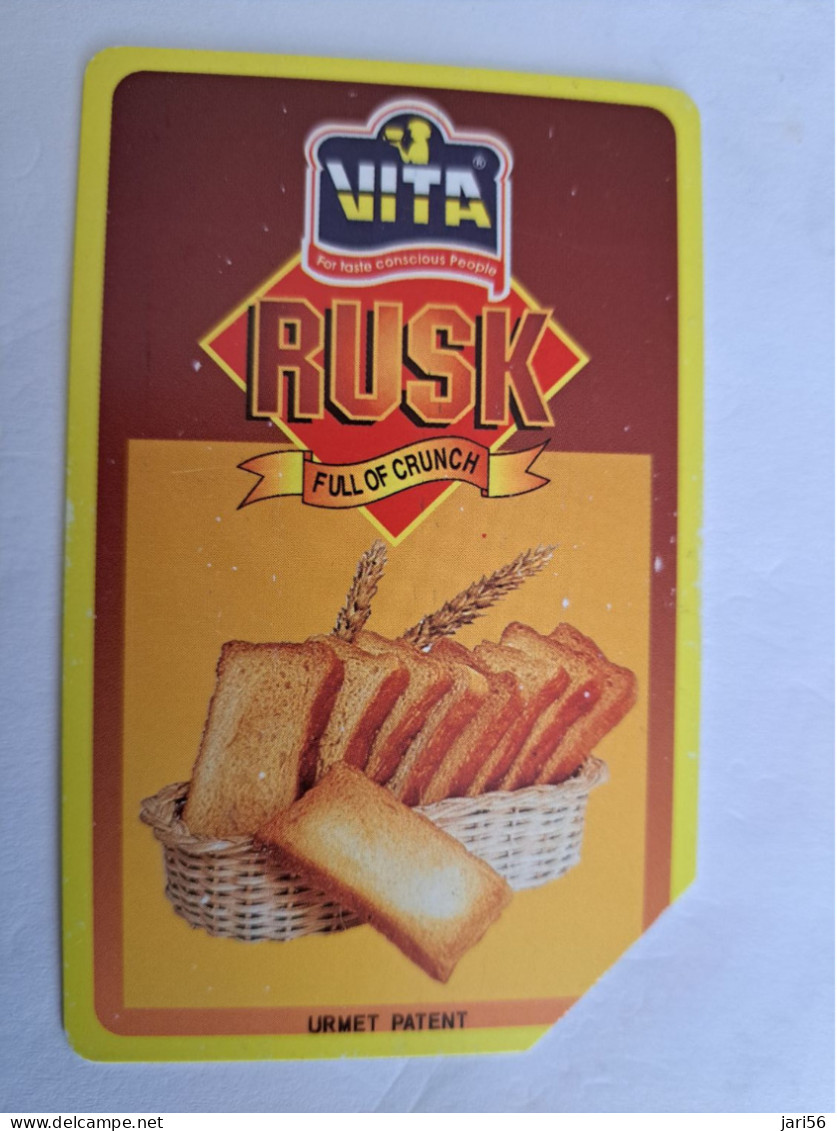 PAKISTAN  TELIPS /  CARD RS 400 URMET SYSTEM  /VITA RUSK ADVERTISING CARD  / USED        ** 15006** - Pakistan