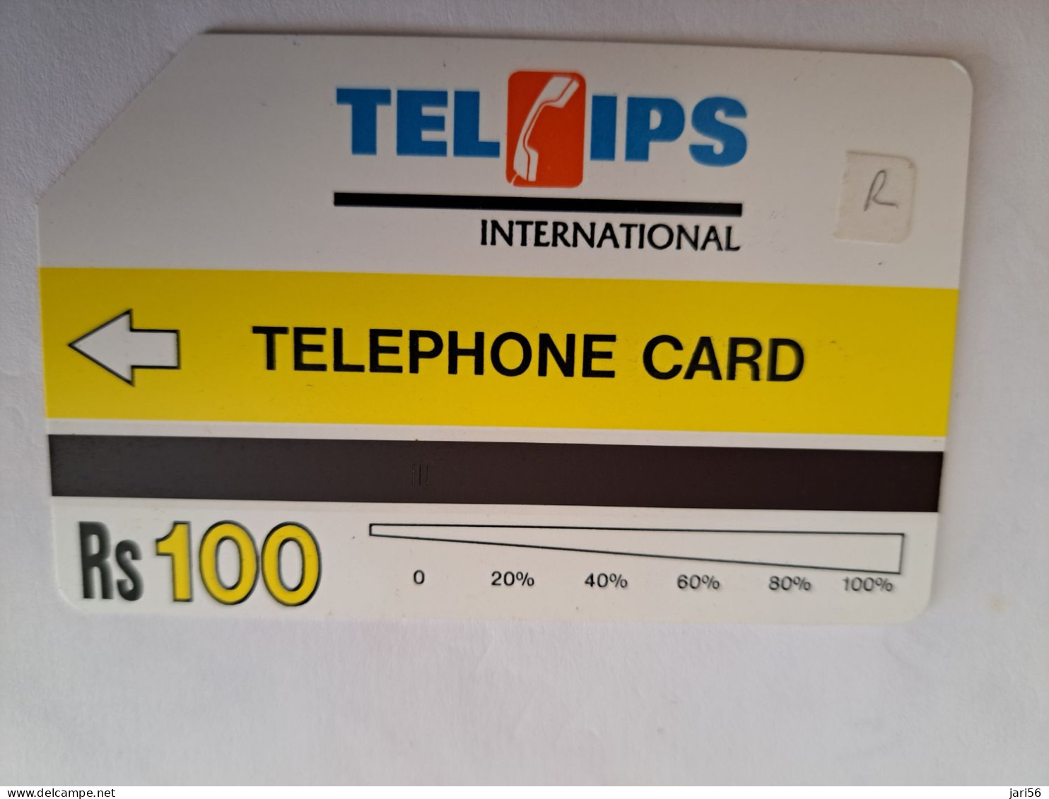 PAKISTAN  TELIPS /  CARD RS 100 URMET SYSTEM  /JUPITER INSURANCE COM/ ADVERTISING CARD  / USED        ** 15007** - Pakistán