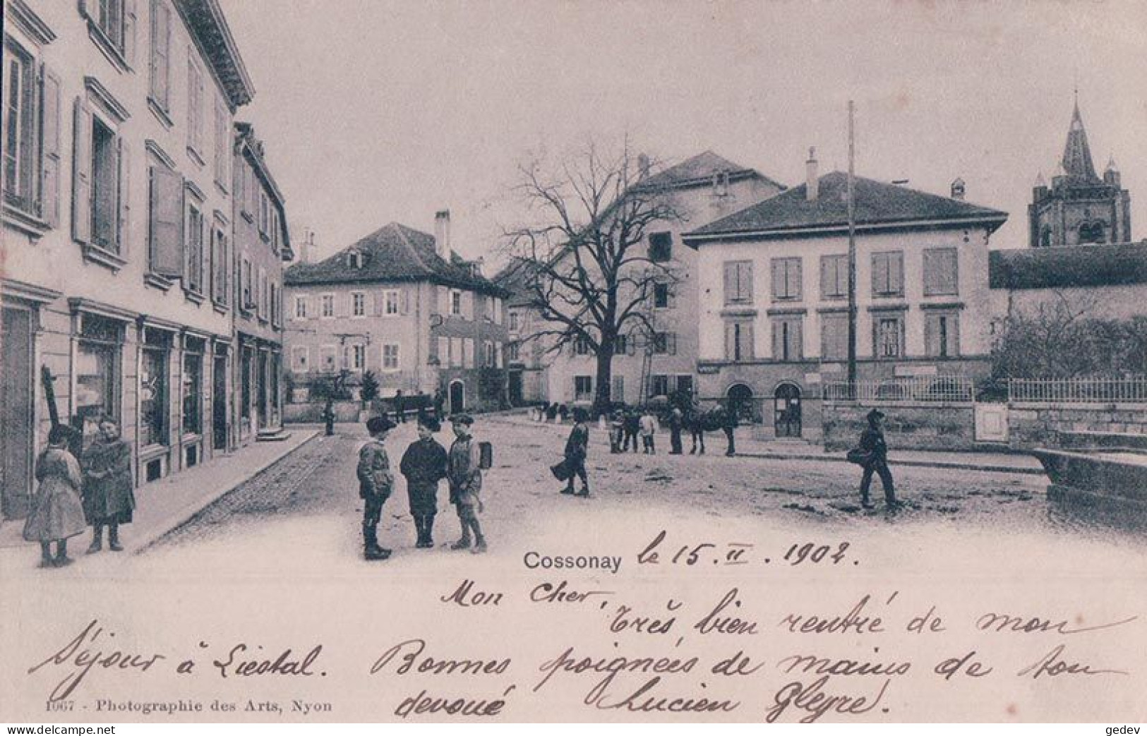 Cossonay VD, Rue Animée (15.2.1902) - Cossonay