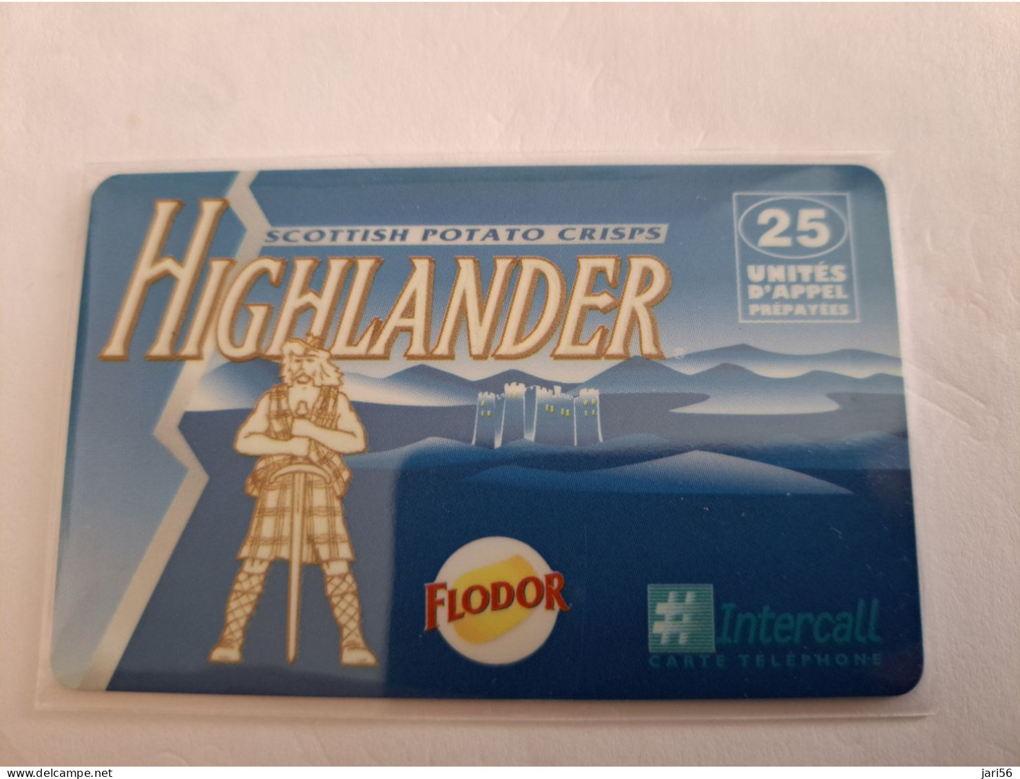 FRANCE/FRANKRIJK  /PREPAID  /INTERCALL/ HIGHLANDER / SCOTTISCH POTATO CHIPS/ 25 UNITS/  / MINT CARD        ** 15014** - Mobicartes: Móviles/SIM)