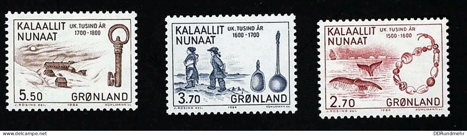 1984 Colonization Michel GL 148 - 150 Stamp Number GL 153 - 155 Yvert Et Tellier GL 136 - 138 Xx MNH - Unused Stamps