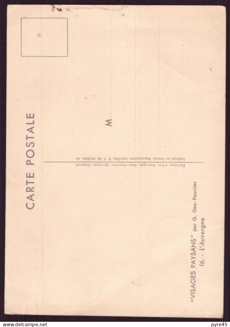 VISAGES PAYSANS PAR GEO FOURRIER L AUVERGNE - Fourrier, G.