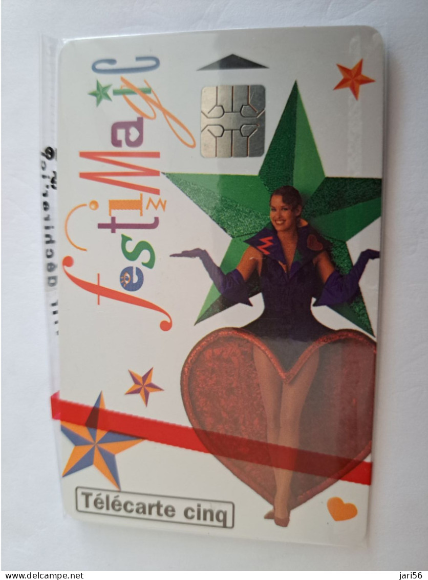 FRANCE/FRANKRIJK   CHIPCARD / PRIVE/ TELECARTE CINQ/ FESTIMAIC/ LADY / 55.000 EX /  MINT IN WRAPPER     ** 15018** - Voorafbetaalde Kaarten: Gsm