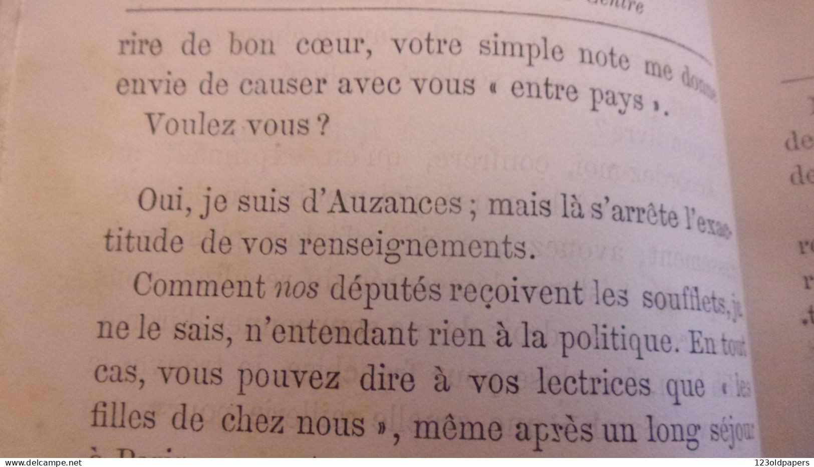 1883 EO CREUSE  Marie Colombier NEE A AUZANCES  Les Mémoires De Sarah Barnum ( SARAH Bernhardt ) - Limousin