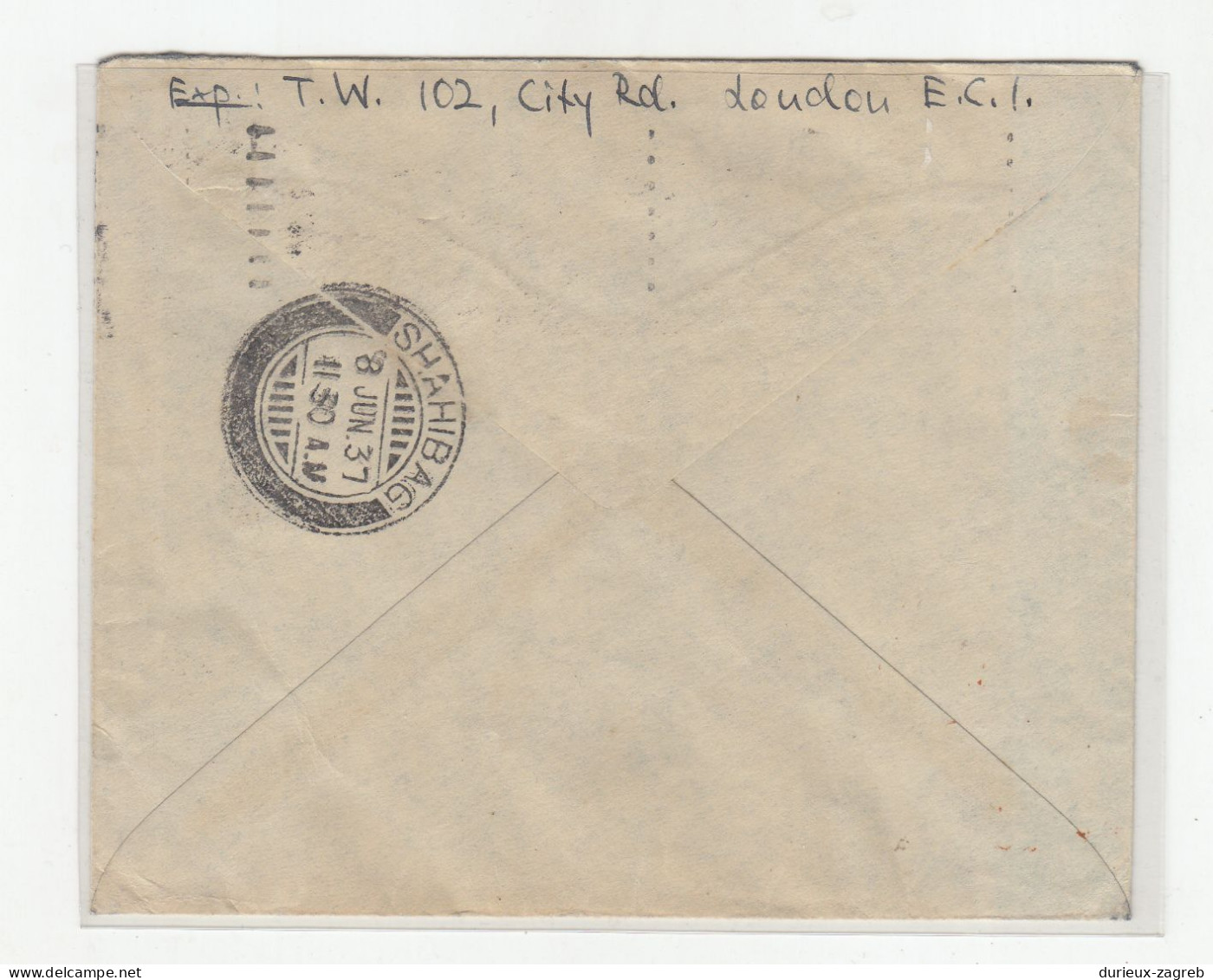 Great Britain Letter Cover Posted 1937 To Shahibag B220820 - Covers & Documents