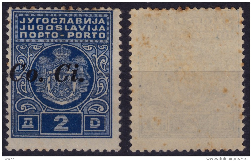 1941 - Ljubljana Slovenia - Porto Due Stamp - Italian Occupation - 2 Din - MNH - Co.Ci CoCi - Lubiana