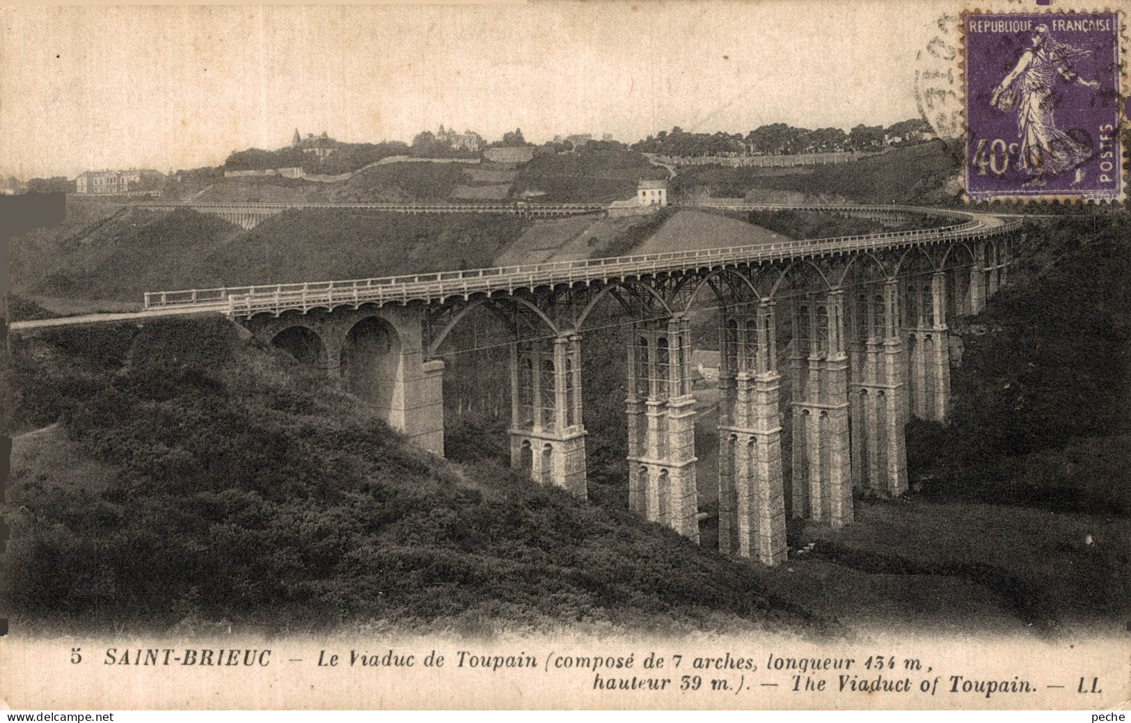 N°108946 -cpa Saint Brieuc -le Viaduc De Toupain- - Ouvrages D'Art