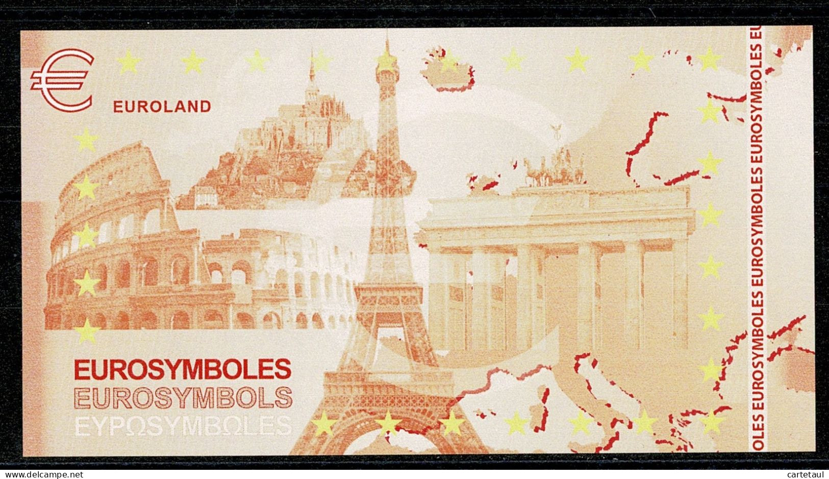 ANDORRA ANDORRE Billet Souvenir € Eurosymboles/Euroland Carte Andorre Thématique Sport : Le Rugby NEUF UNC - Andorre