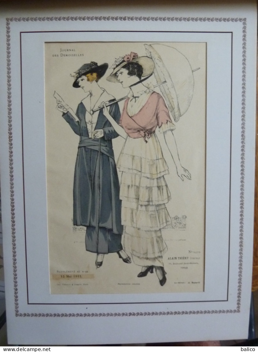 Journal Des Demoiselles 1915 - Gravure D'époque XXème ( Déstockage Pas Cher, Cause Retraite ) Réf; F, 12 - Ante 1900