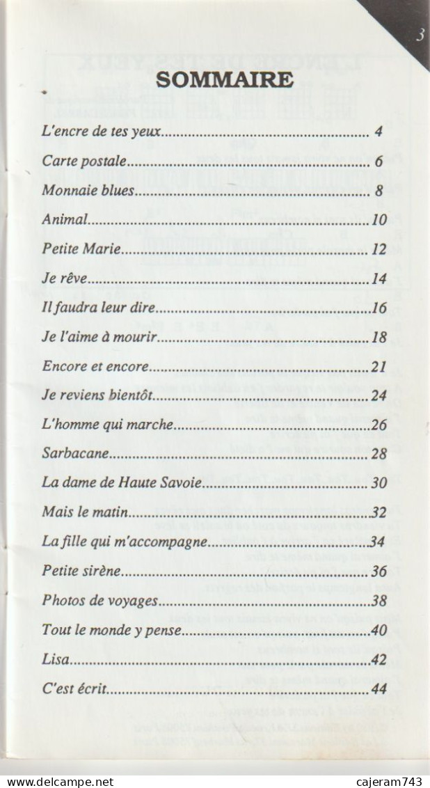 FRANCIS CABREL - MUSIC EN POCHE N° 6 - Livre Partitions 20 Titres - Chant Soliste