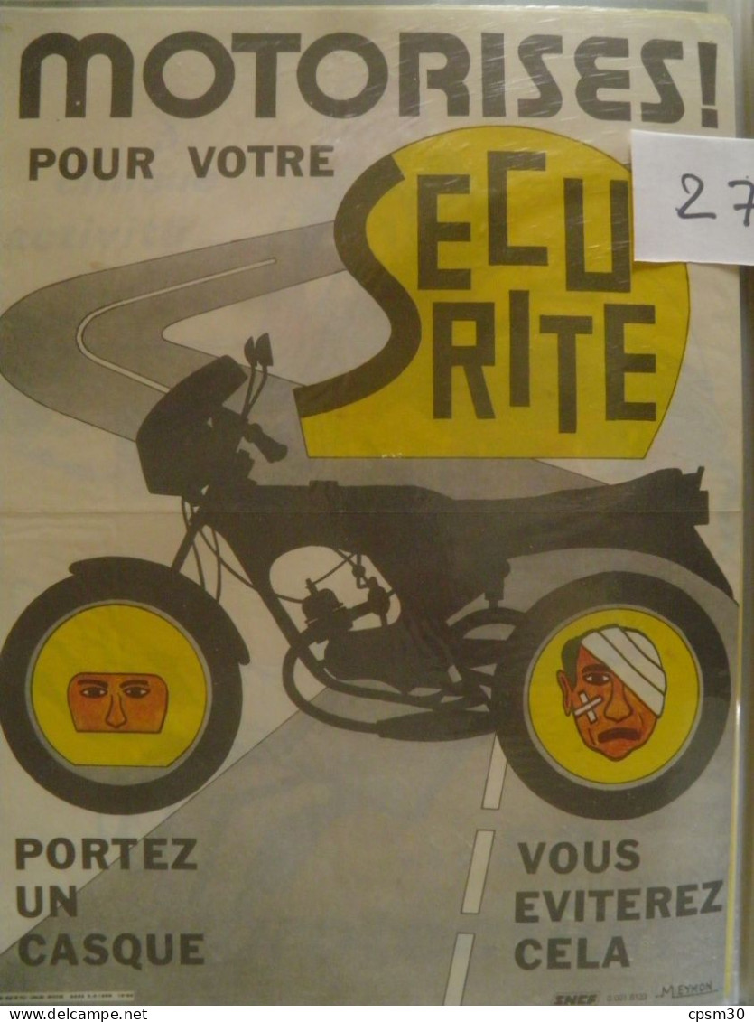 affiche SNCF de sécurité - 18 affiches differentes (chemin de fer) gare