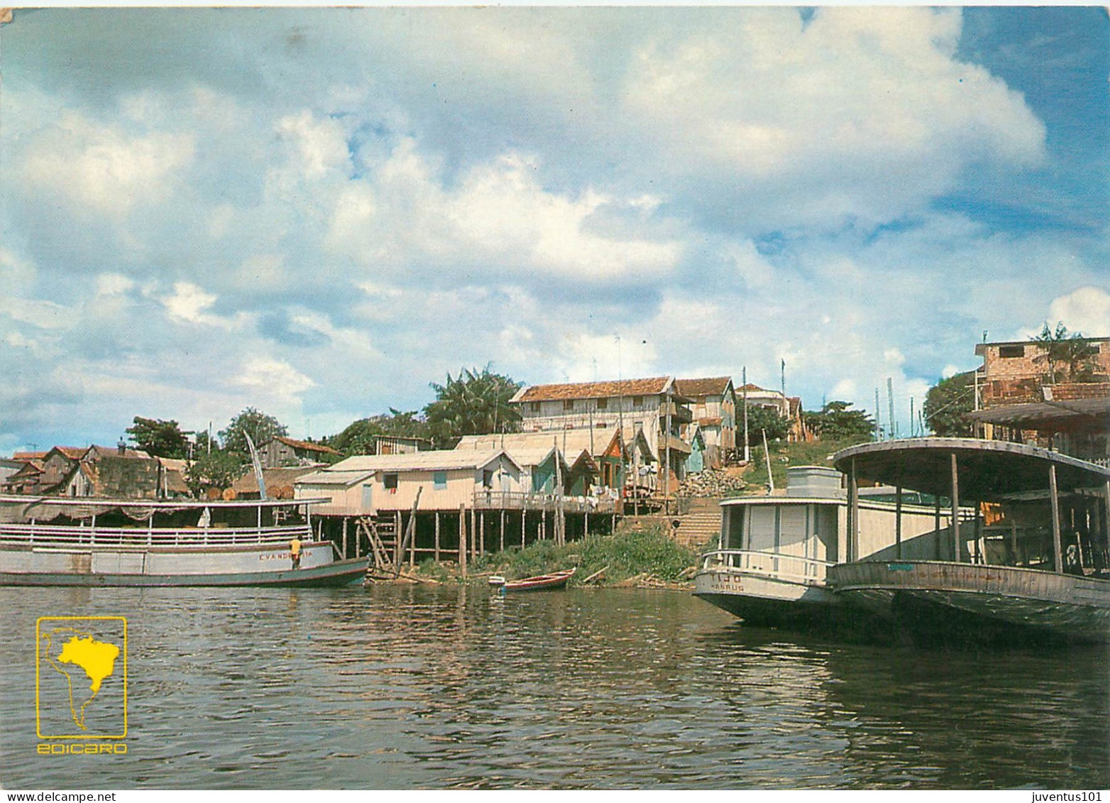 CPSM Manaus-Palafitas As Margens Do Rio Negro-Timbre    L2352 - Manaus