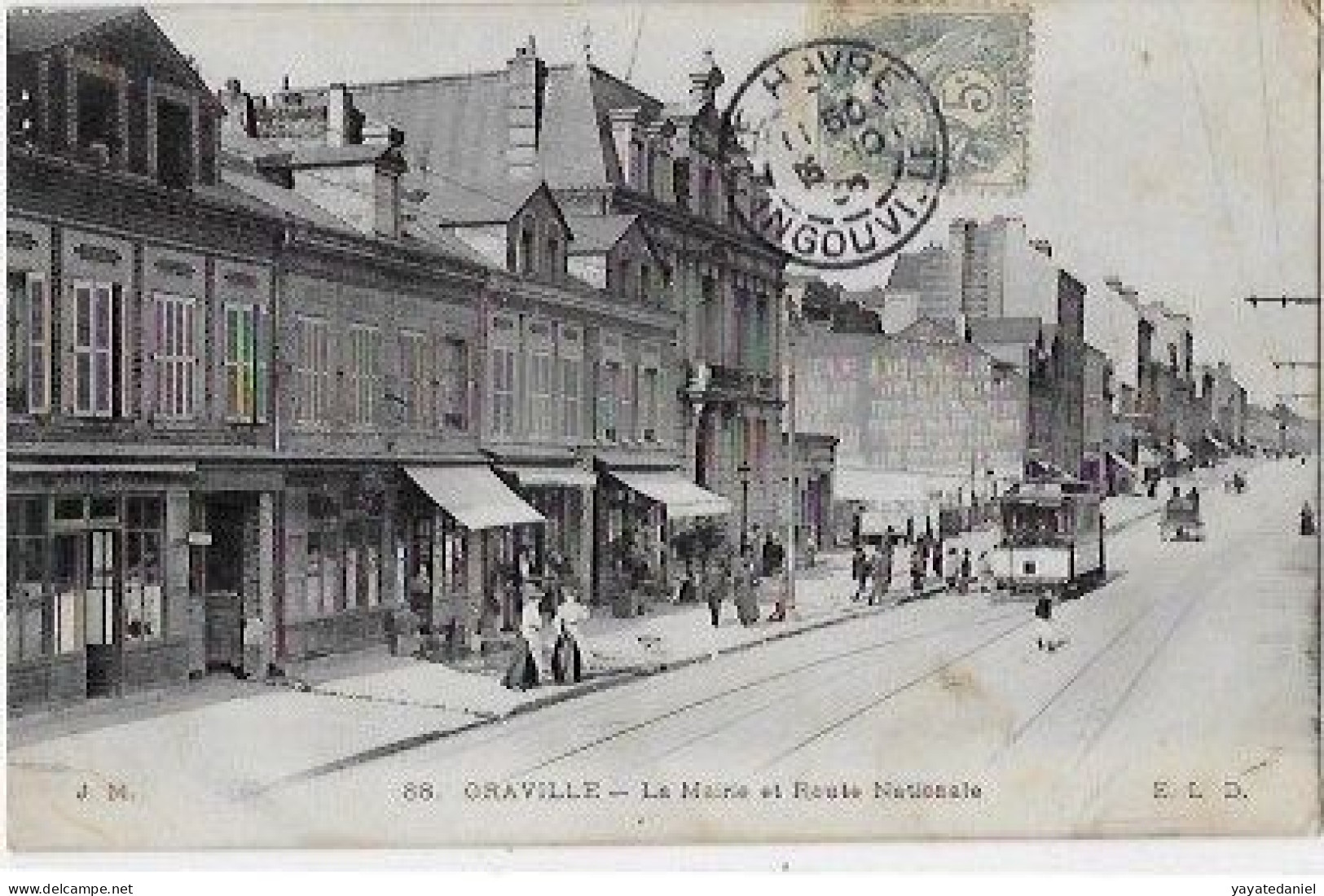 GRAVILLE  - La Mairie Et Route Nationale - Graville