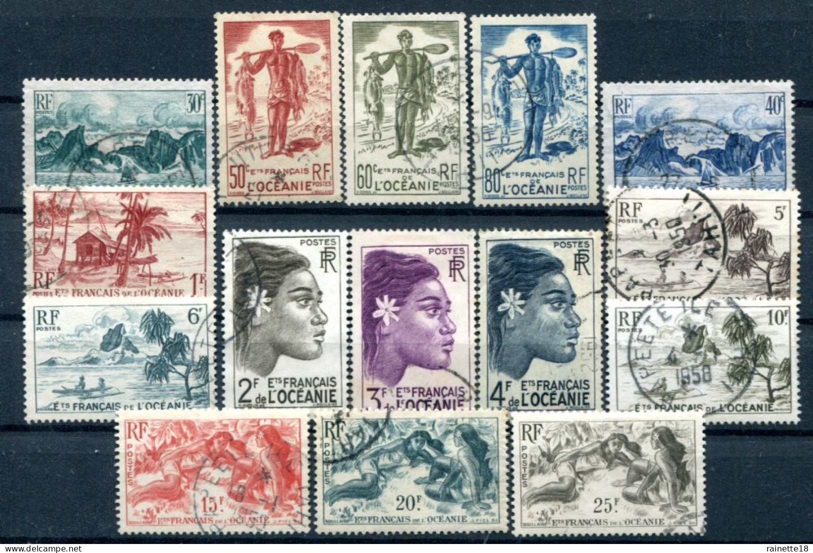 Ets De L'Océanie        Divers Oblitérés De La Série 182/200 - Used Stamps