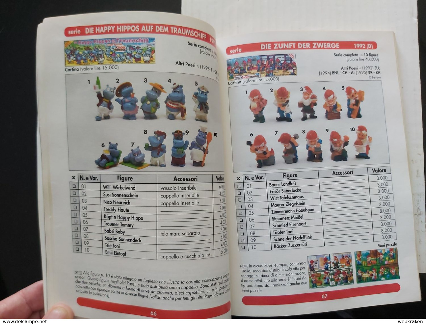 SORPRESINE KINDER CATALOGO 2 EDIZIONE - Characters