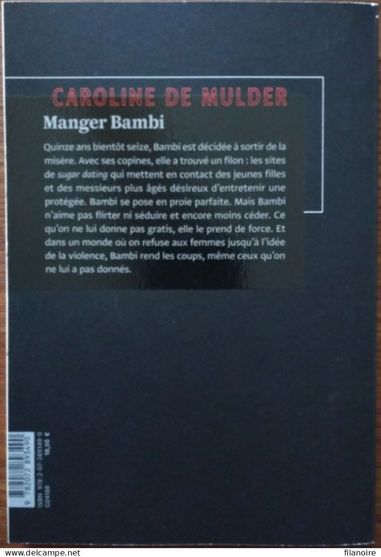 Caroline De MULDER Manger Bambi (Gallimard / La Noire, 12/2020) - NRF Gallimard