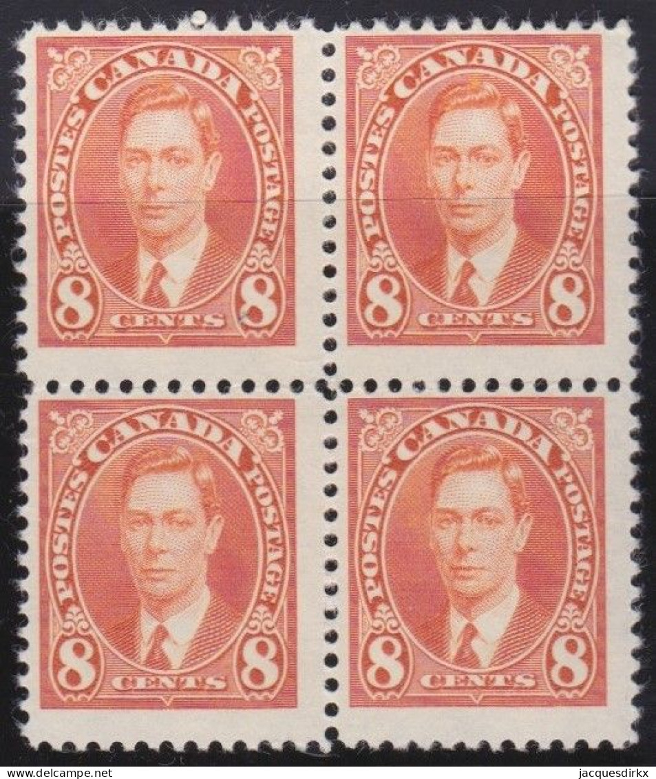 Canada     .    SG  .    362  Bloc Of 4        .    * / **       .     2 Stamps MNH - Ungebraucht