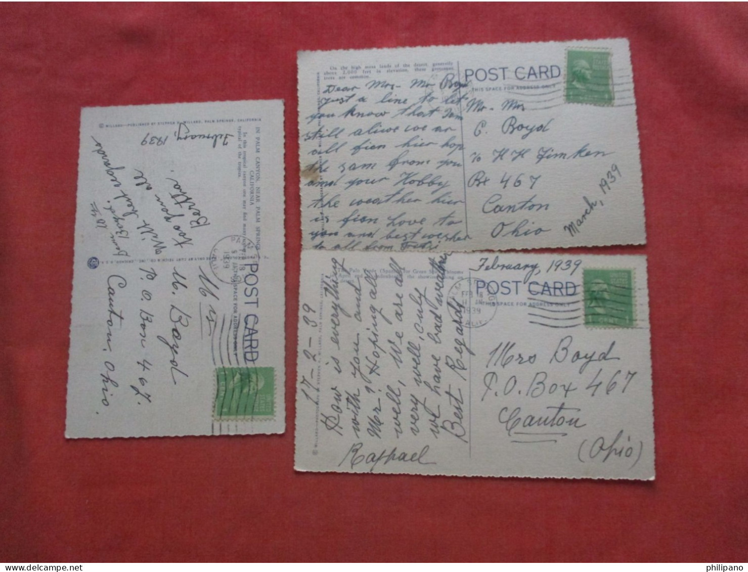 Lot Of 3 Cards-- Publisher Willard.   Palm Springs  California > Palm Springs  Ref 6167- - Palm Springs