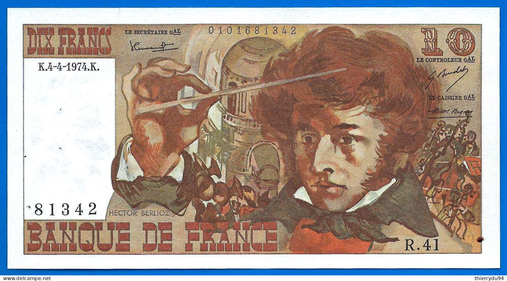 France 10 Francs 1974 Serie R Du 04 04 1974 Que Prix + Port Berlioz Paypal Crypto Bitcoin OK - 10 F 1972-1978 ''Berlioz''