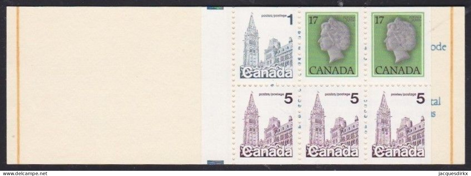 Canada     .    SG  .    Booklet  (2 Scans)         .    **       .       MNH - Full Booklets