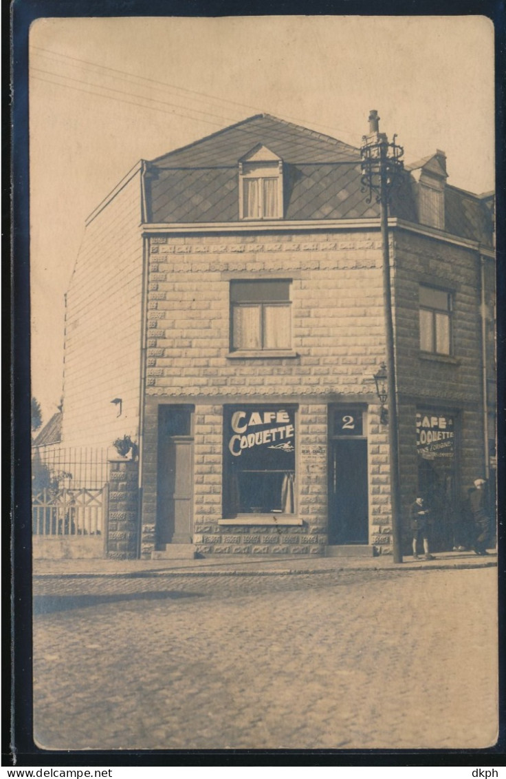 BELGIQUE MONT A LEUX MOUSCRON CARTE PHOTO CAFE COQUETTE  REF WAT 1000 - Moeskroen