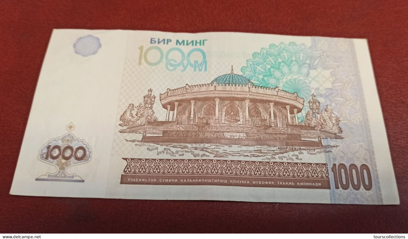 BILLET OUZBEKISTAN 2001 - 1000 CYM (1000 SOM) Musée Amir Timur à Tachkent - Etat SUP - KM9365024 - Ouzbékistan