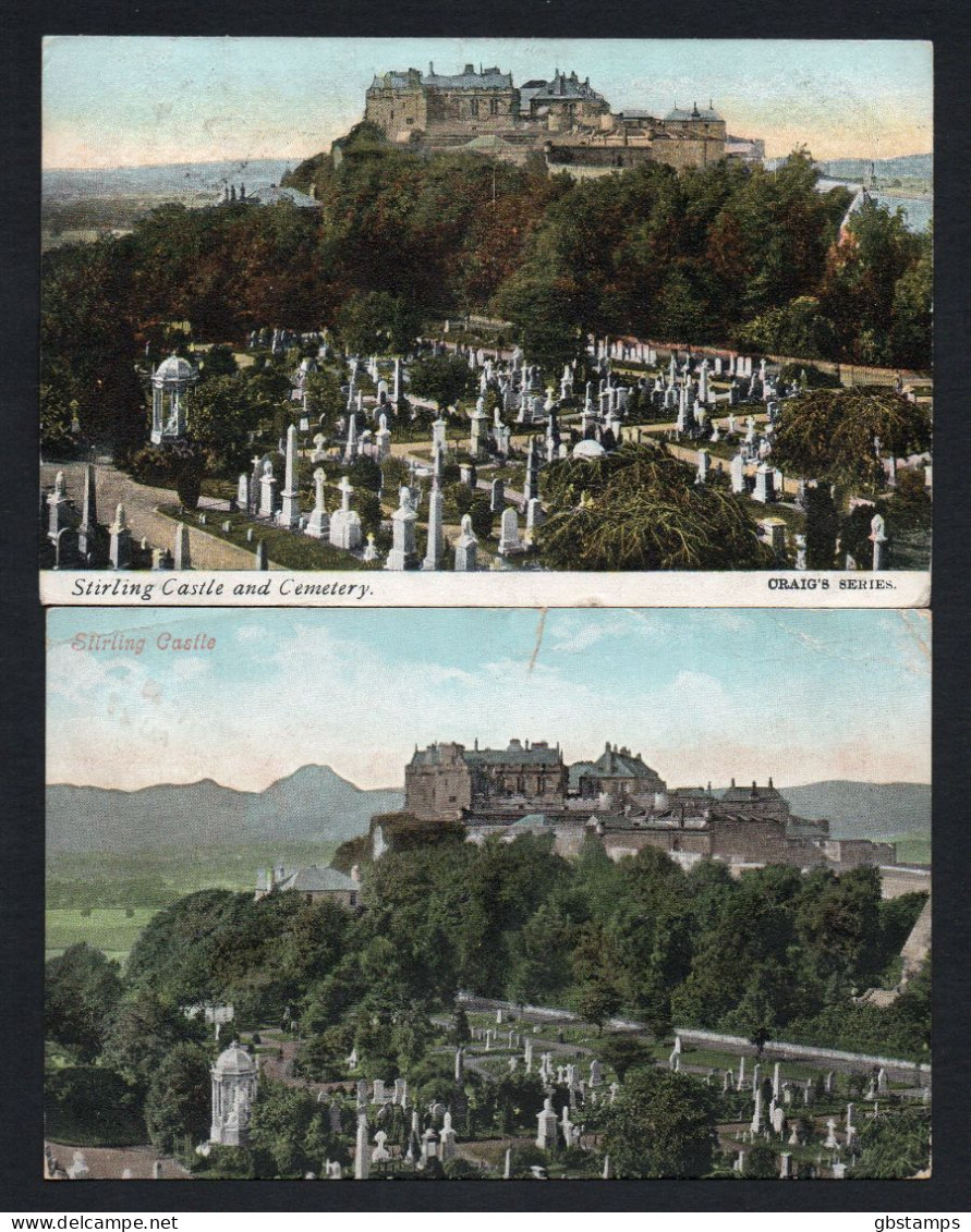 Stirling Castle & Cemetry X 2 Old(1905/1906) Cards As Scanned Post Free Within UK - Stirlingshire