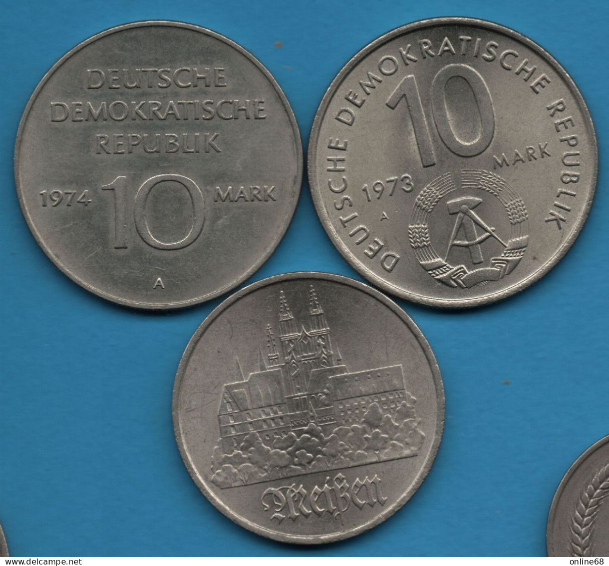 DDR RDA LOT MONNAIES 3 COINS: 5 + 10 MARK  1972 - 73 - 74 - Kiloware - Münzen