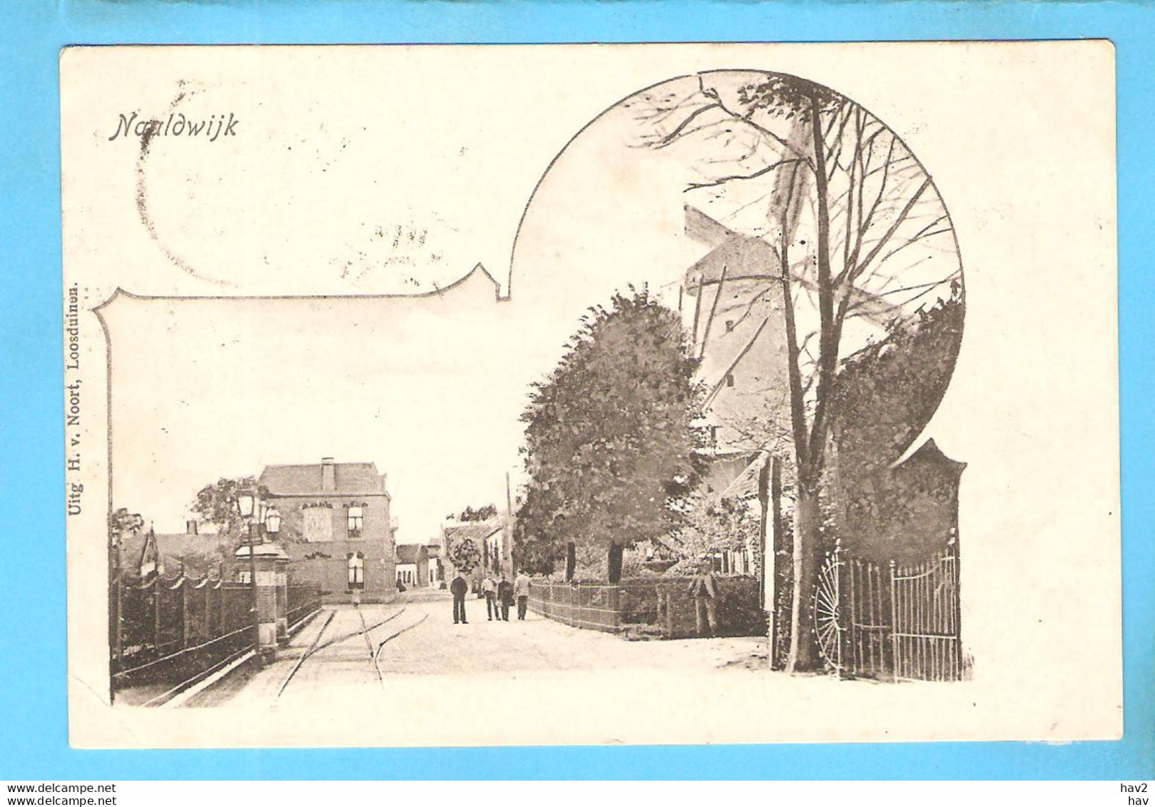 Naaldwijk Trambaan En Molen Sierkader 1905 RY56319 - Naaldwijk