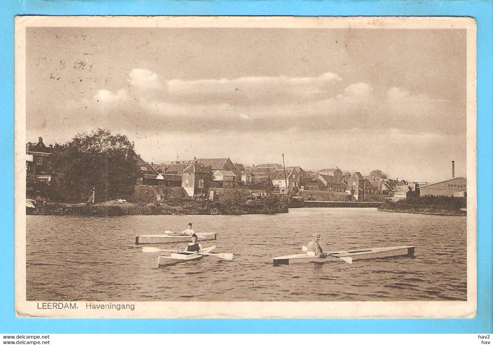 Leerdam Roeien Bij Haveningang 1928 RY56396 - Leerdam