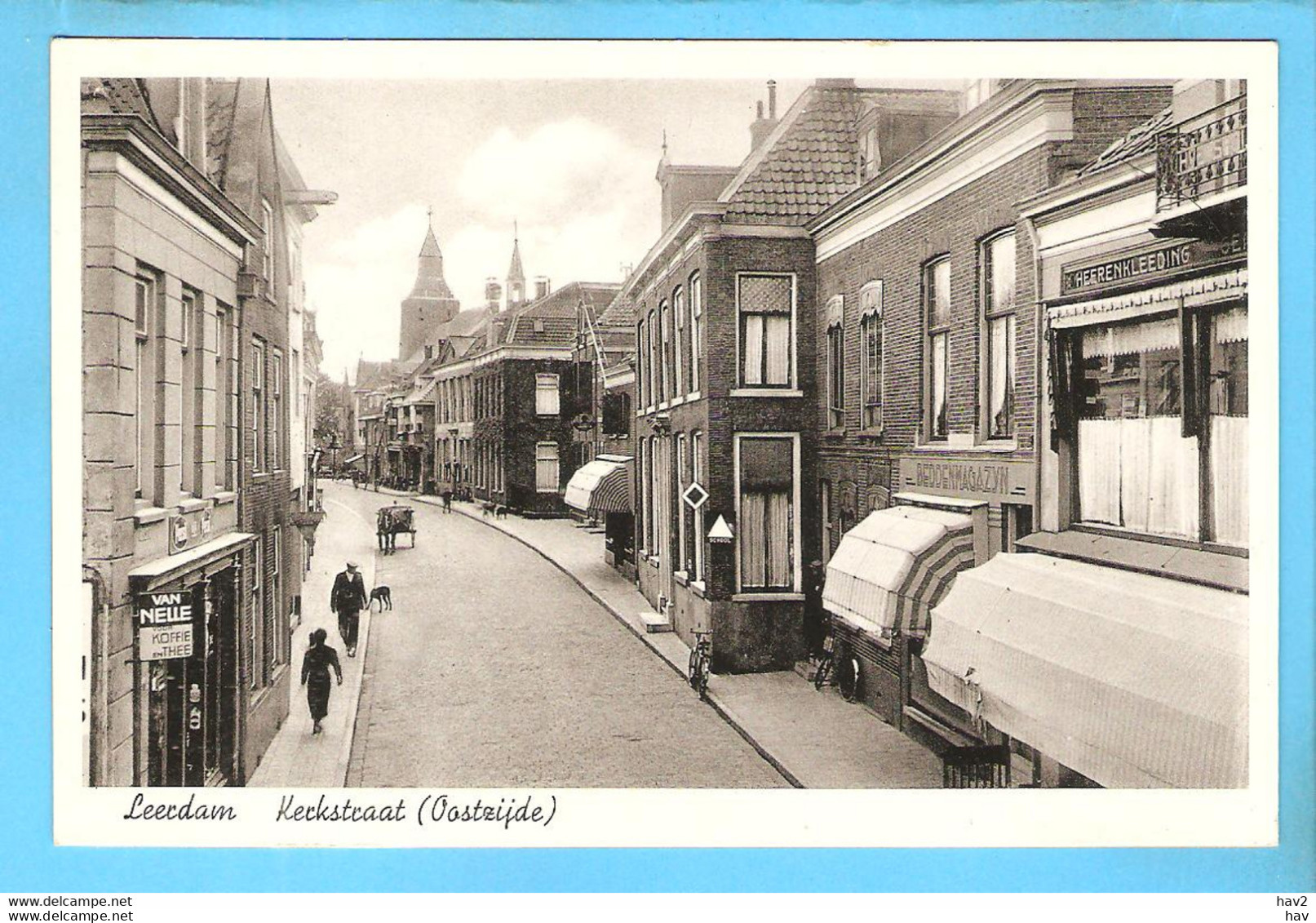 Leerdam Kerkstraat Oostzijde Reclamebord RY56384 - Leerdam