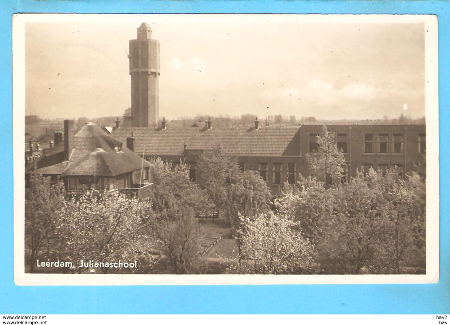 Leerdam Julianaschool Watertoren 1942 RY56263 - Leerdam