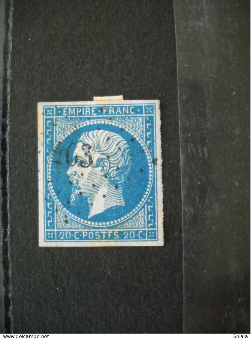 2709 TIMBRE FRANCE   N° 14 A H  Variété POSTFS  Cote 75 € - 1853-1860 Napoléon III