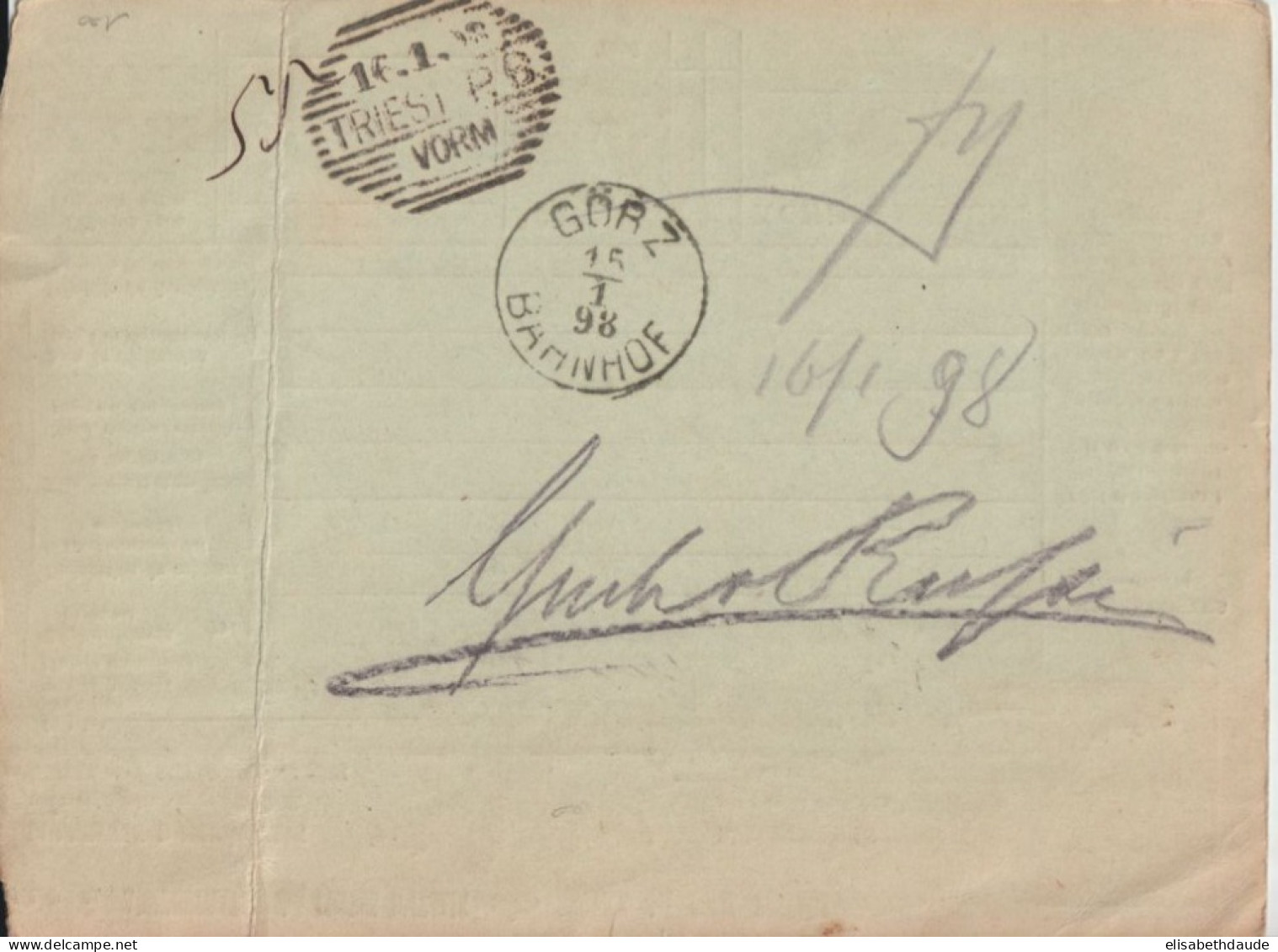 ITALIE - 1898 - CP ENTIER COLIS-POSTAL De MODENE =>TRIESTE (AUTRICHE) ! - Postpaketten