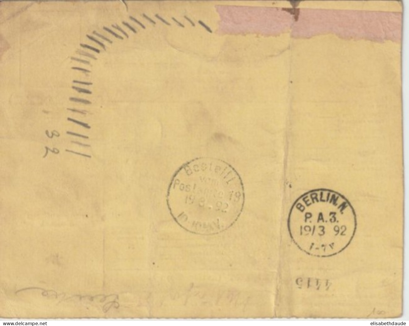 ITALIE - 1892 - CP ENTIER COLIS-POSTAL De NAPOLI => BERLIN (GERMANY) Via CHIASSO (SUISSE) ! - Paquetes Postales