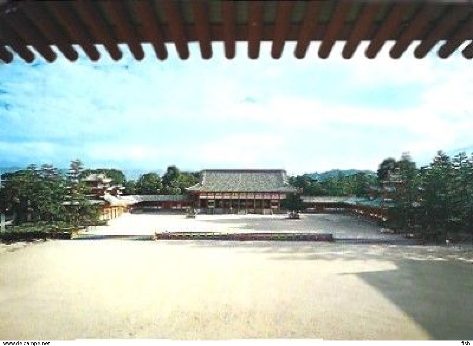 Japan & Marcofilia, The Pavilion Of The Shrine  The Hei An Shrine, Kojimachi  A Lisboa 1967 (4513) - Buddhism