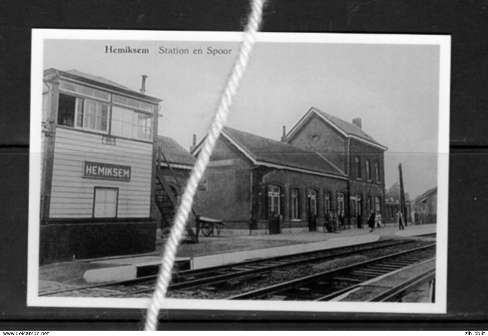 PHOTO HEMIKSEM ANTWERPEN  STATION STATIE GARE REPRO + Cabine Signalisation - Hemiksem