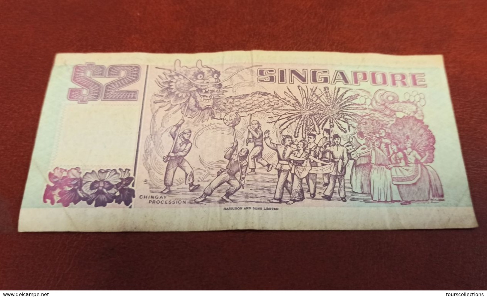BILLET SINGAPOUR - 2 DOLLARS De 1997 Printer H&S - Bateau Jonque Tongkang Et Fête Procession - Singapore