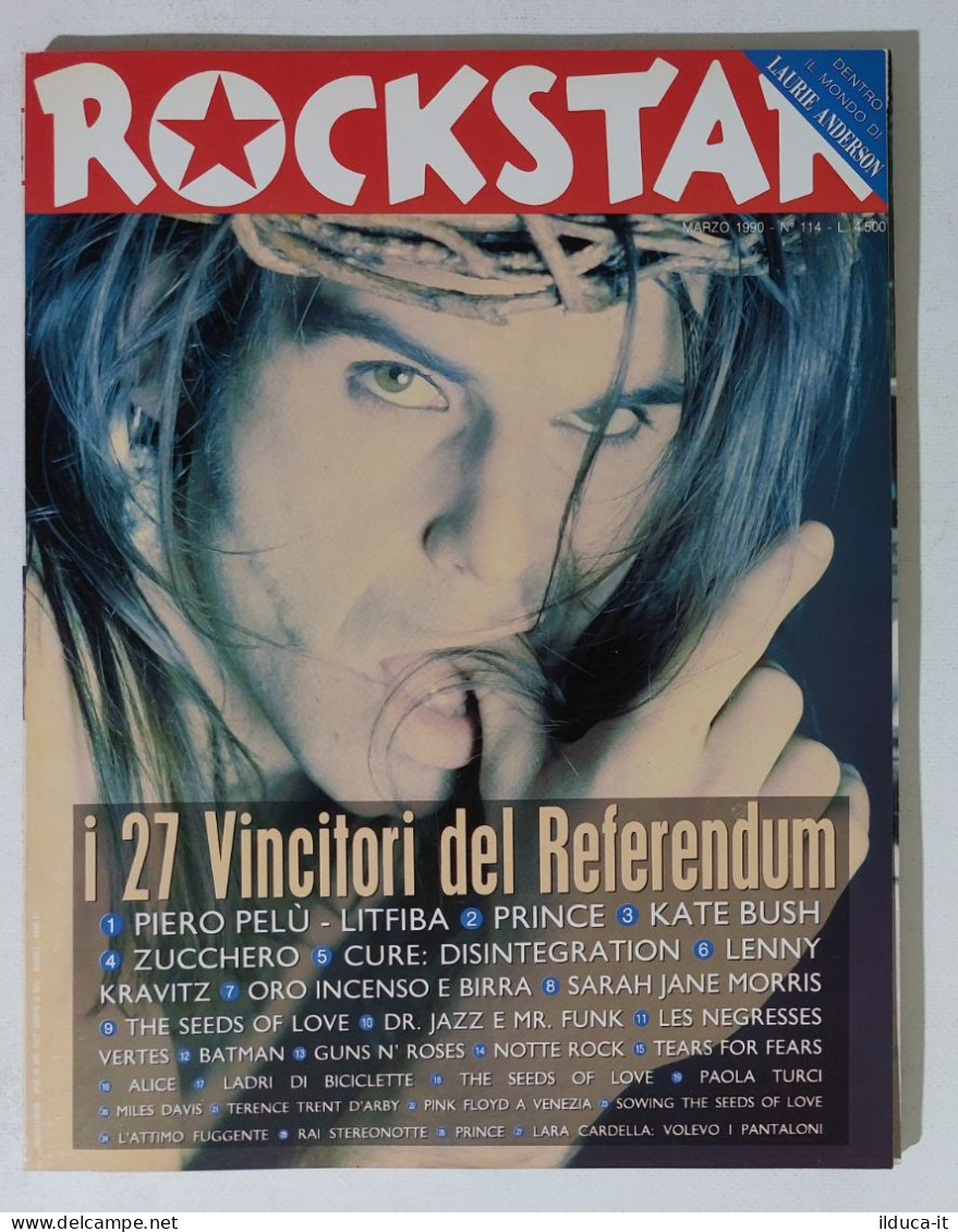 39671 Rockstar 1990 N. 114 - Piero Pelù / Prince / Kate Bush / Zucchero - Musica