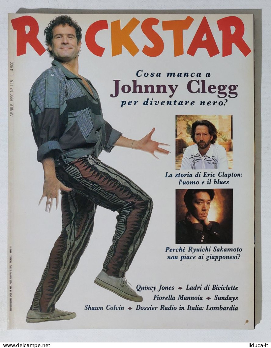 39673 Rockstar 1990 N. 115 - Johnny Clegg / Eric Clapton / Fiorella Mannoia - Musique